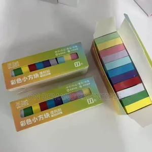 11 Assorted Colors Mini Square Sticky Notes Packaged in a Box