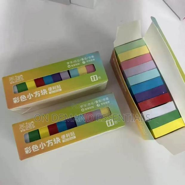 11 Assorted Colors Mini Square Sticky Notes Packaged in a Box - main view