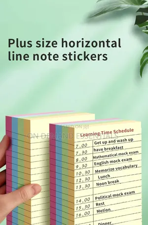 4 Color Big Size Horizontal Line Sticky Note 100 Sheets