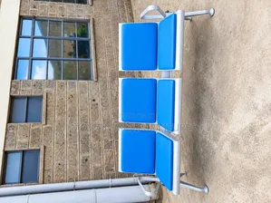 Blue Padded Modern Cushion Bench Seat