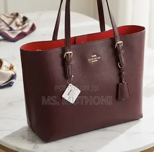 Deep Burgundy Coach Mollie Tote Bag