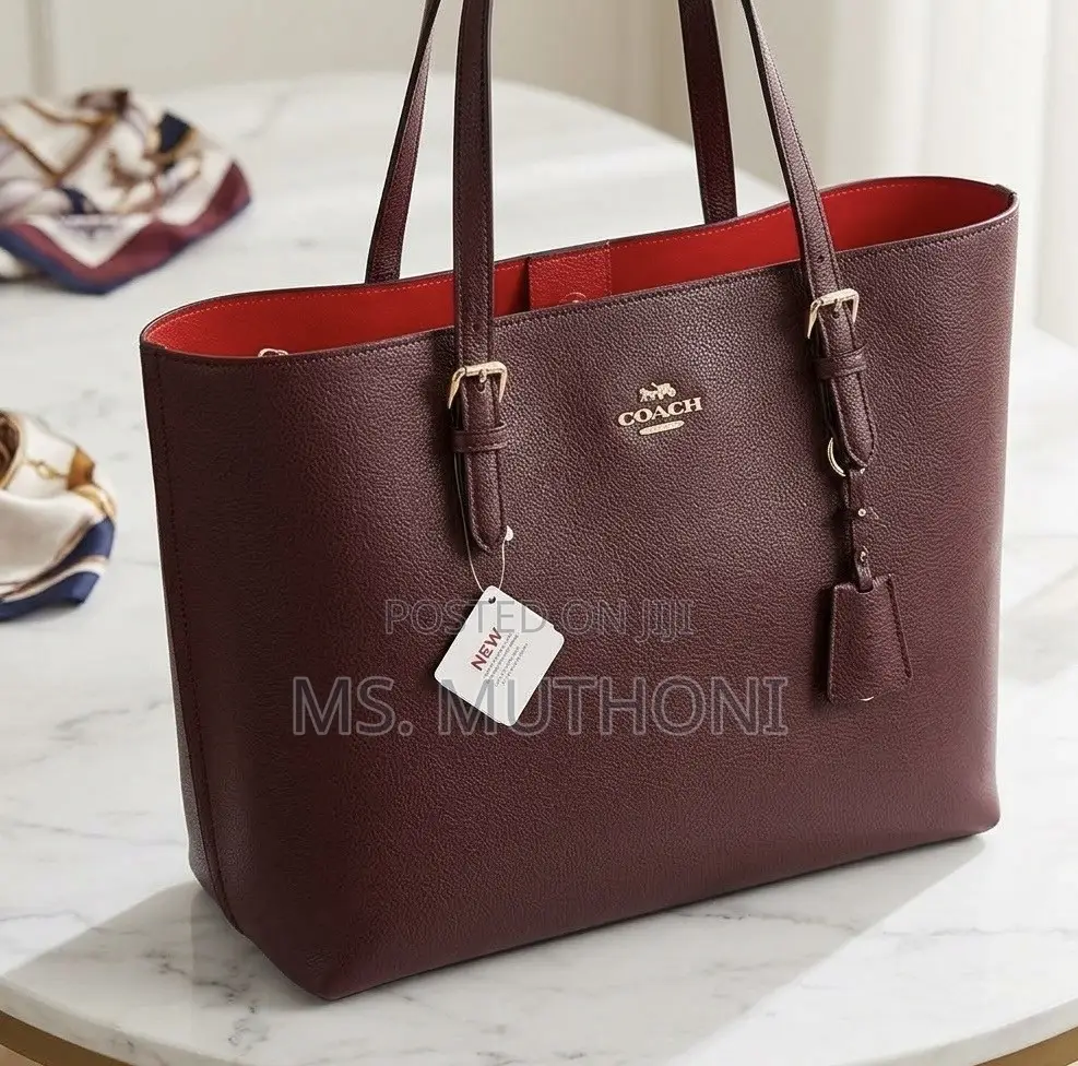 Deep Burgundy Coach Mollie Tote Bag