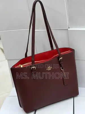 Deep Burgundy Coach Mollie Tote Bag