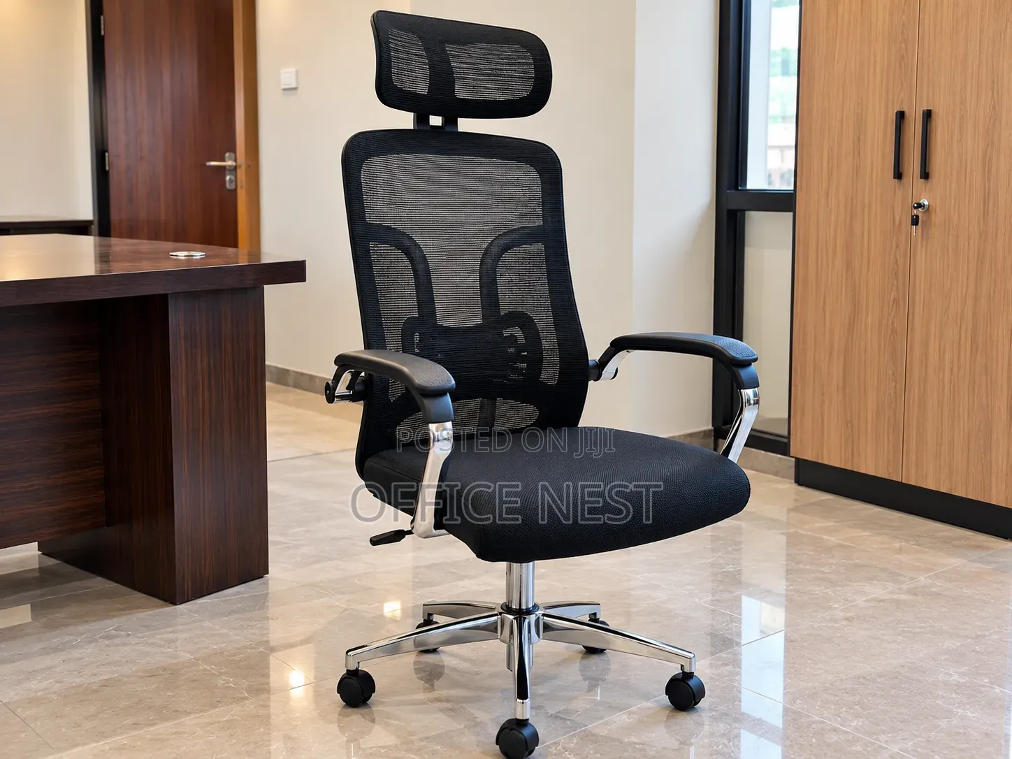 Ergonomic Mesh Office Chair With Headrest.