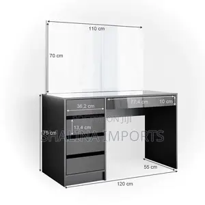 1.2m Imported Modern Black Home Office Desk/Study Table