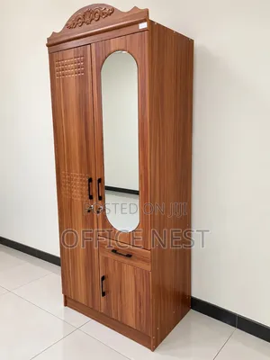 Wooden Wardrobe With Mirror and Drawers.