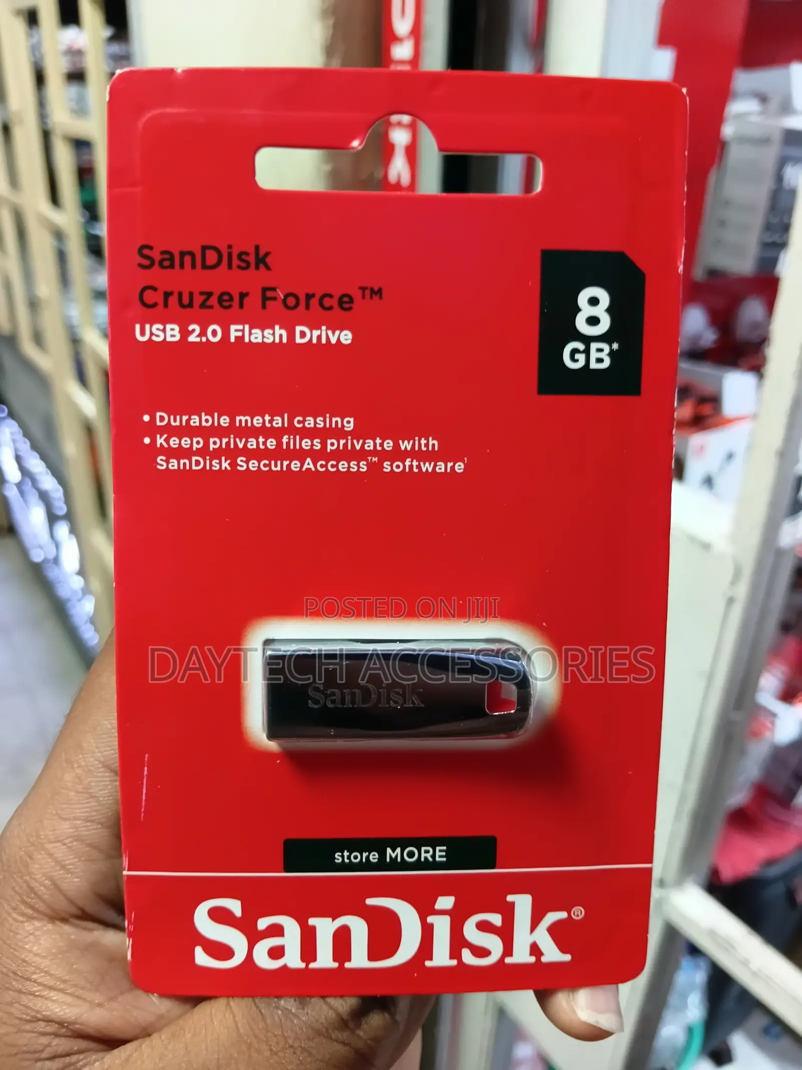 8GB SanDisk Cruzer Force USB 2.0 Flash Drive.