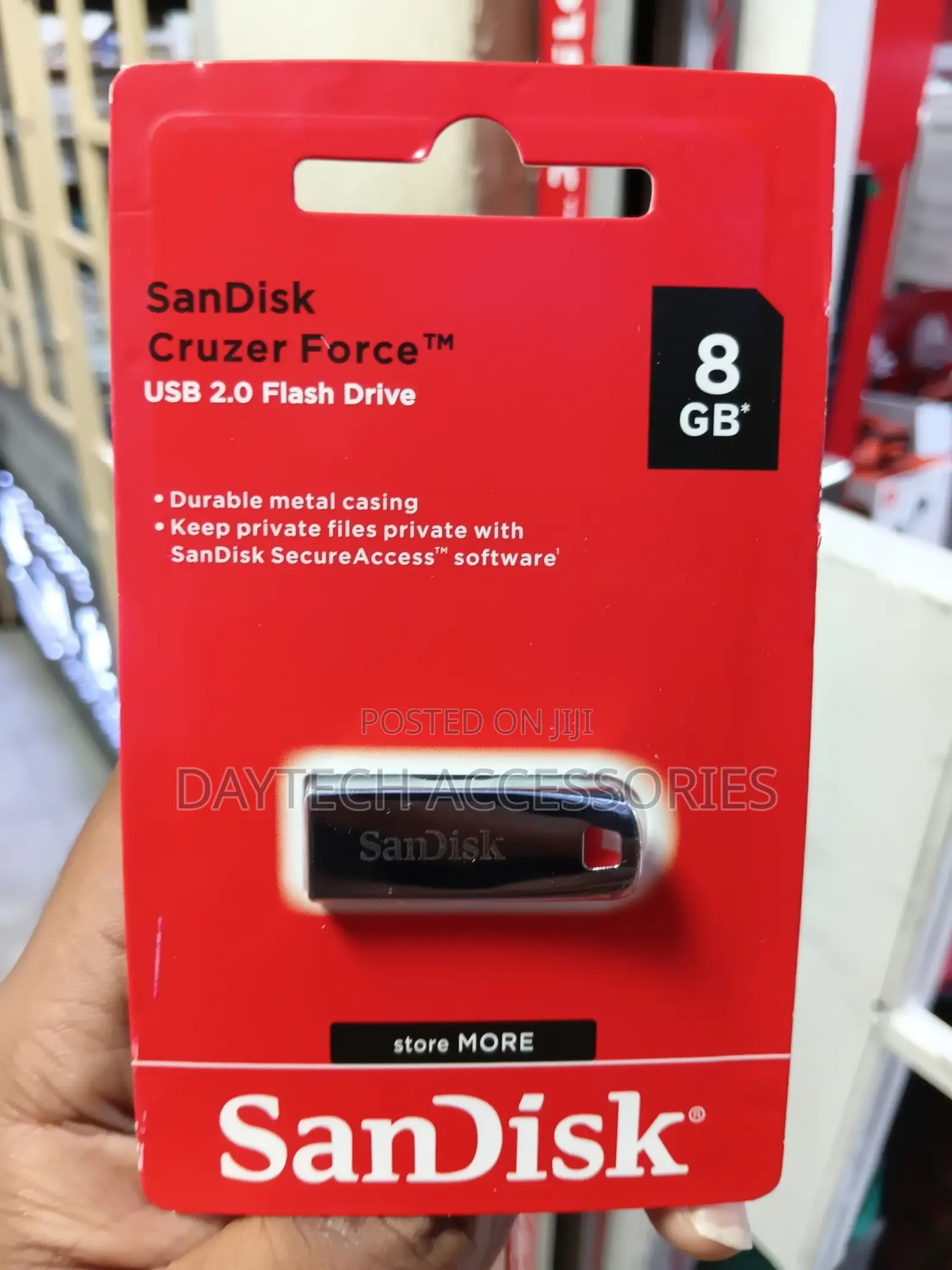 8GB SanDisk Cruzer Force USB 2.0 Flash Drive.