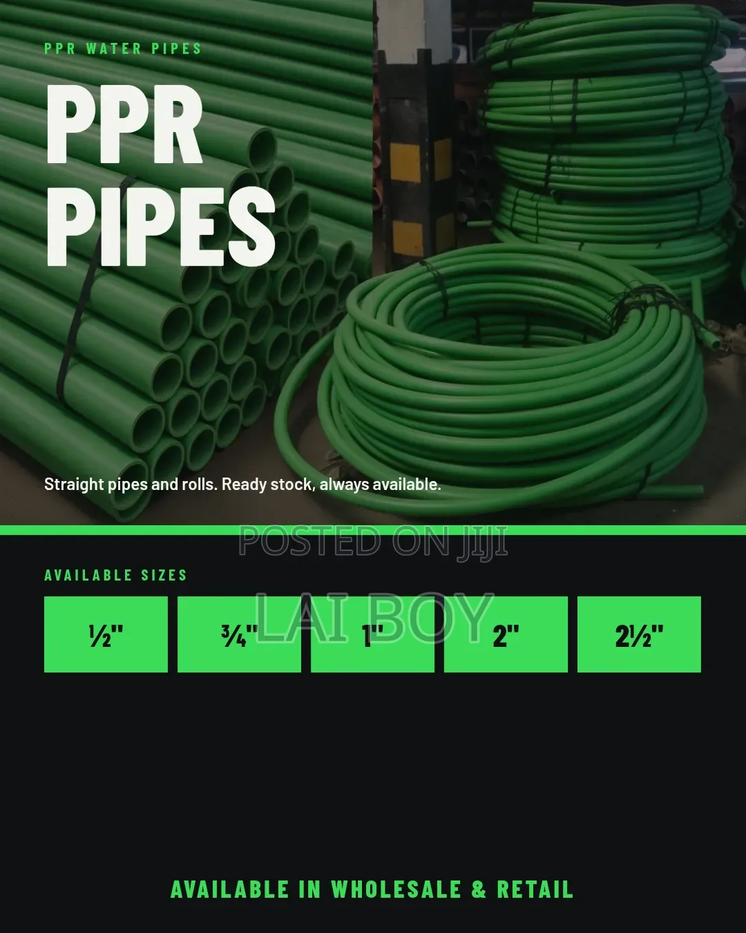 Pipe's for Water Systems & Plumbing