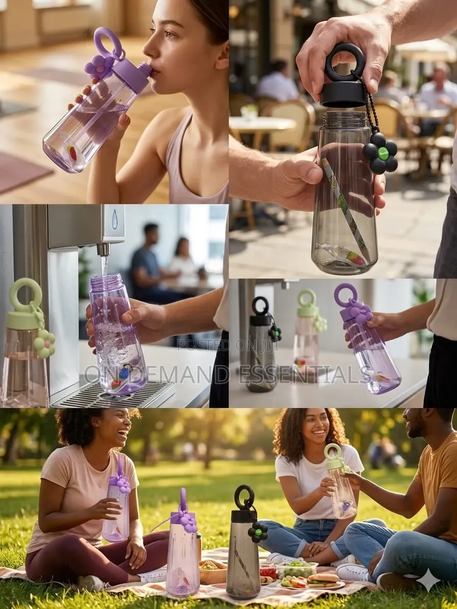 Water Bottle With Silicon Handle