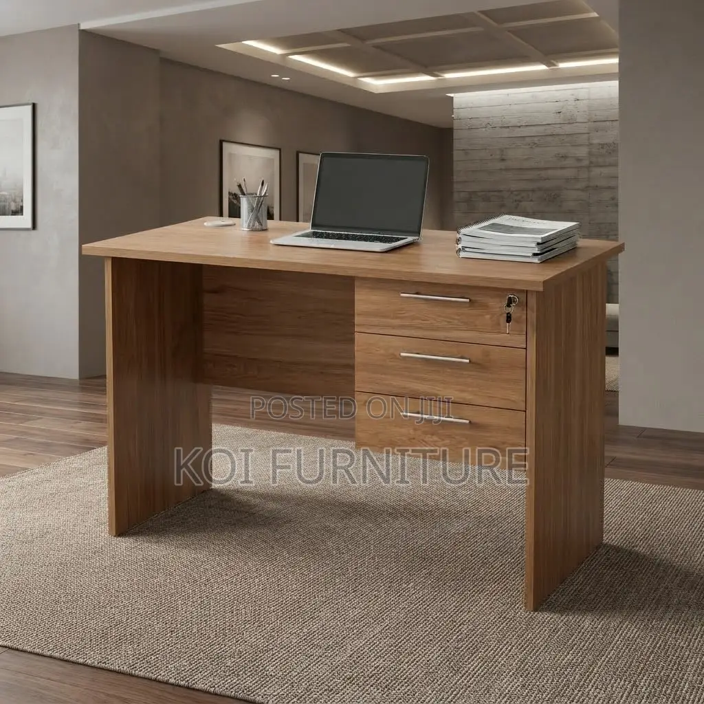 Office Desk; Clerical 120CM Home Office Lockable Study Table