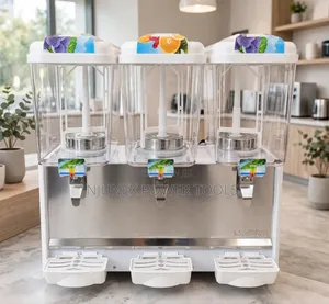 18-Liter 3-Tank Commercial Juice and Cold Beverage Dispenser.