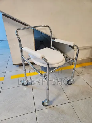 Foldable Commode Chair With Wheels – Portable Mobile Toilet & Bathroom