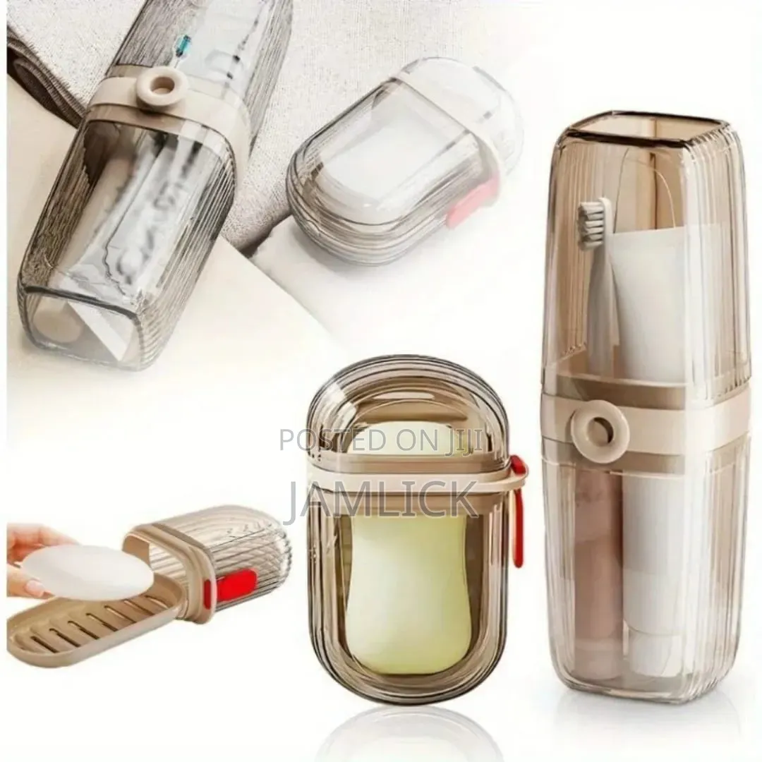 Bigger Portable Travel Toothbrush Holder 4 Cups ABS Organizer - EL
