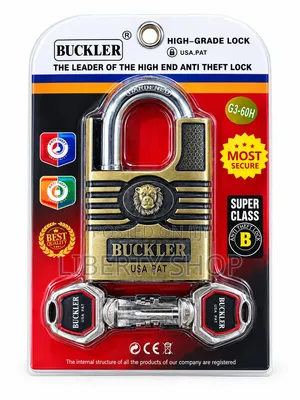 Buckler Heavy Duty Padlock – Strong Security Lock for Gates, Doors,