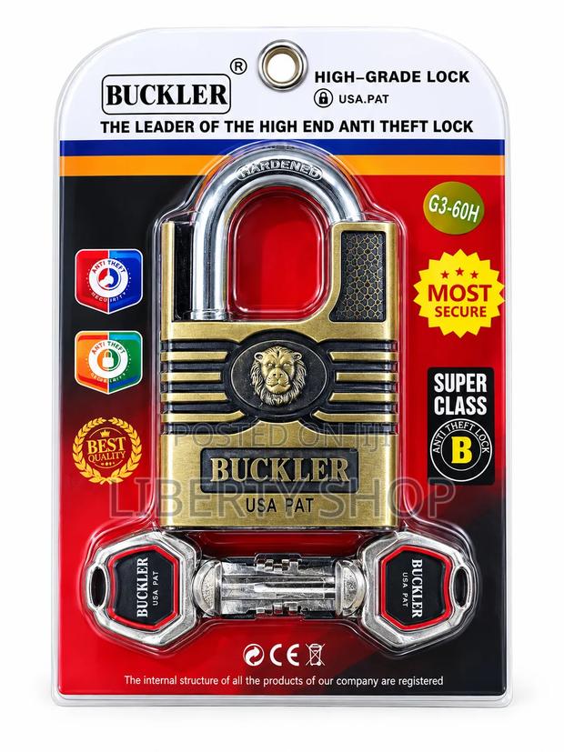 Buckler Heavy Duty Padlock – Strong Security Lock for Gates, Doors, - main view