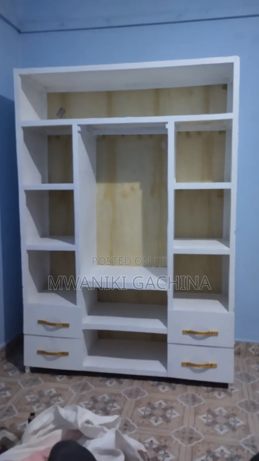 Modern White Wooden Wardrobe
