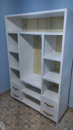 Modern White Wooden Wardrobe