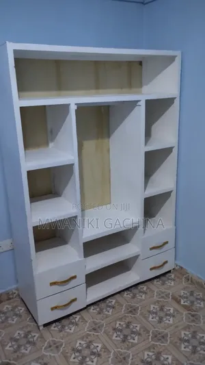 Modern White Wooden Wardrobe