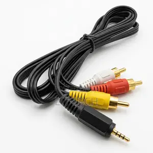 3.5mm TRRS Male to 3 RCA Male Audio Video AV Cable