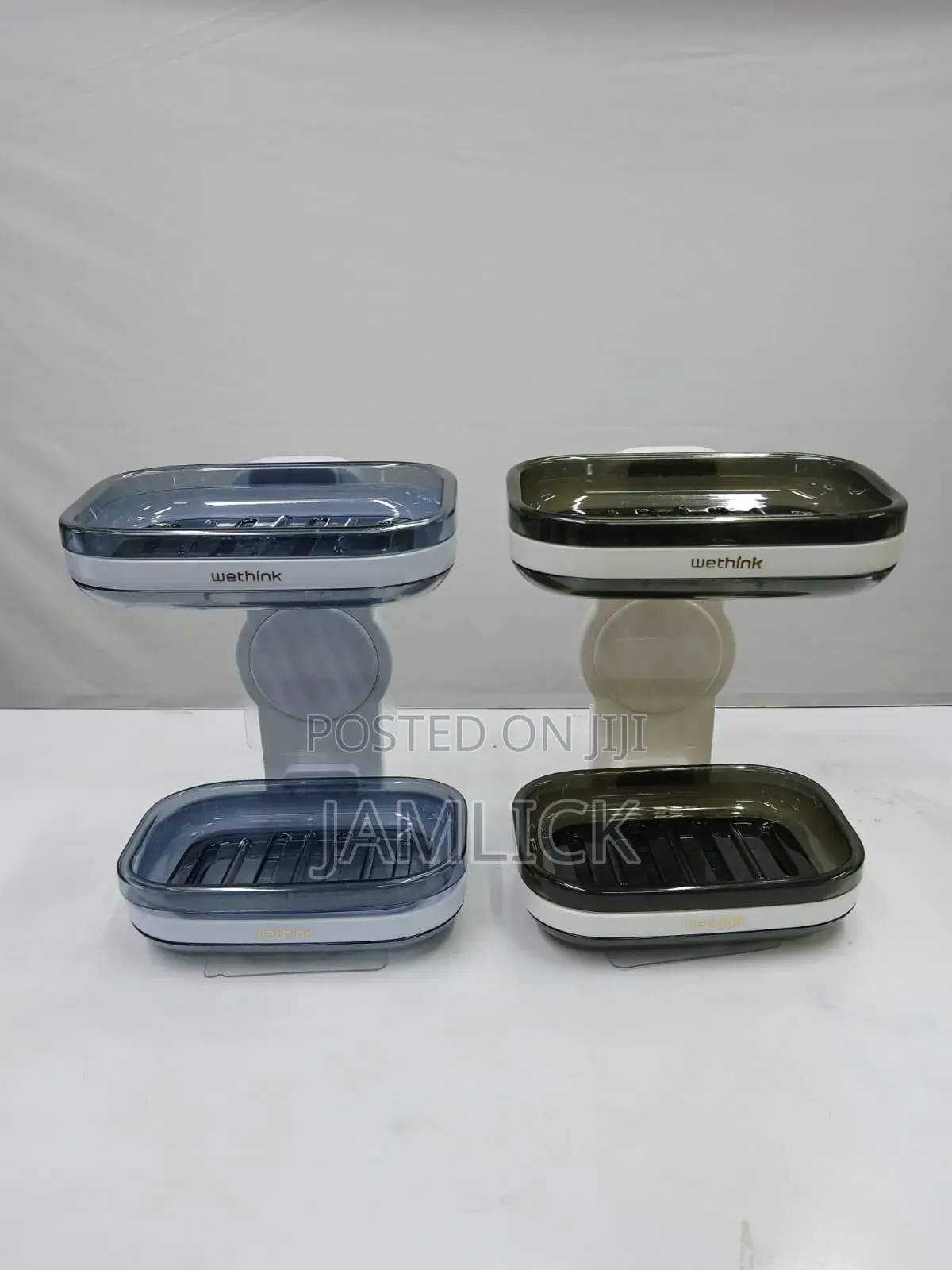 Classy Double Soap Holder ABS PS Bathroom Soap Dish Organizer - EL