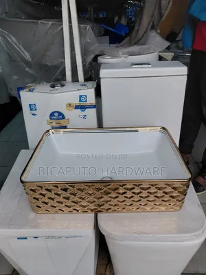 Counter Top Basin Square Gold