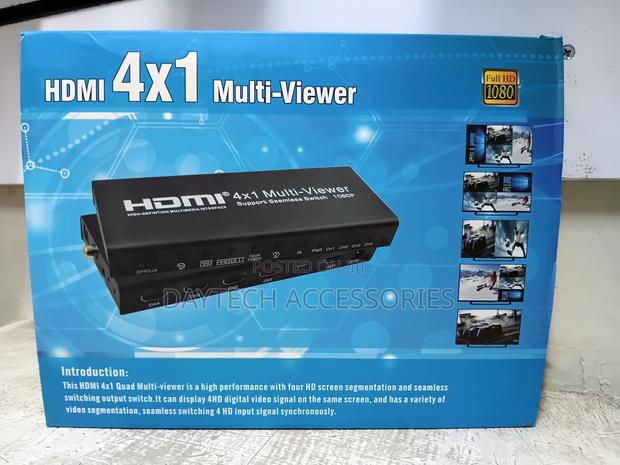 HDMI 4x1 Quad Multi-Viewer Switch Converter - Black - thumbnail 2