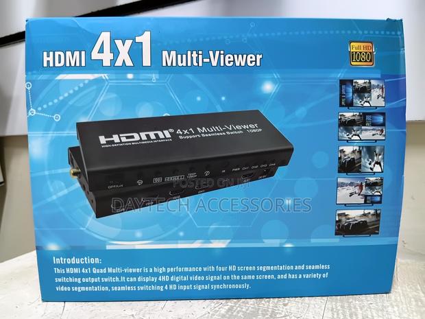 HDMI 4x1 Quad Multi-Viewer Switch Converter - Black - thumbnail 3