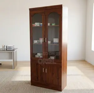 Office Cabinet : High-Quality Wooden 2-Door Mahogany Cabinet