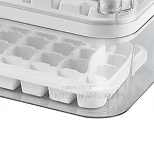 64-Piece Double-Layer Ice Cube Tray & Ice Maker Storage Box