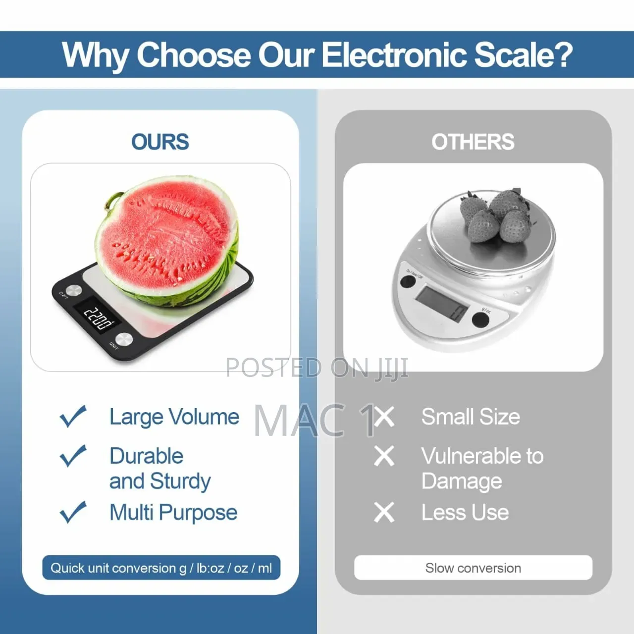 Digital Kitchen Scale – Electronic Food Weighing Scale