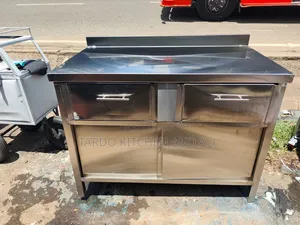 Stainless Steel Working Table With Cabinet