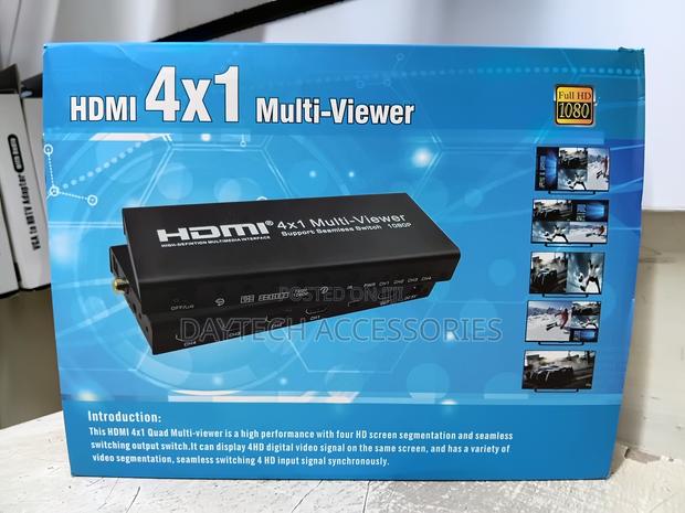 HDMI Multiviewer Switch 4X1 Quad Multi-Viewer. - main view