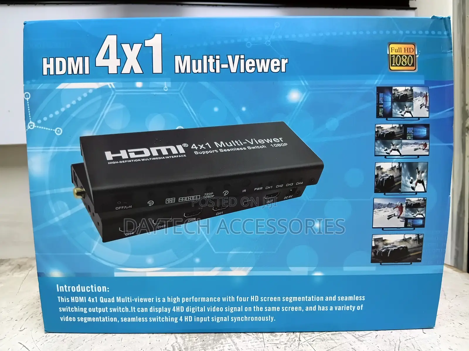 4K HDMI Multi-Viewer 4 in 1 Out HDMI Screen Splitter