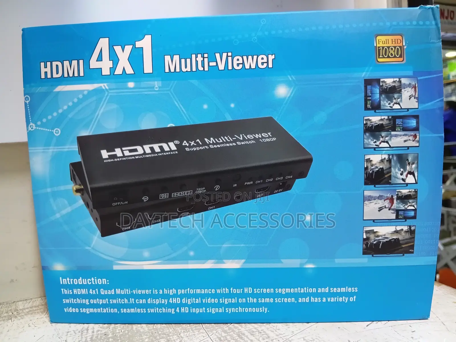 4K HDMI Multi-Viewer 4 in 1 Out HDMI Screen Splitter