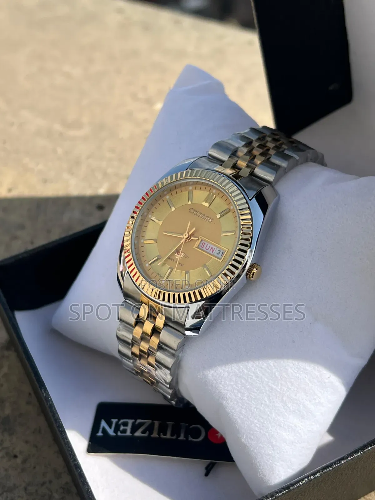 Executive Citizen Watch for Men. Gold/Silver & Black. We Deliver!