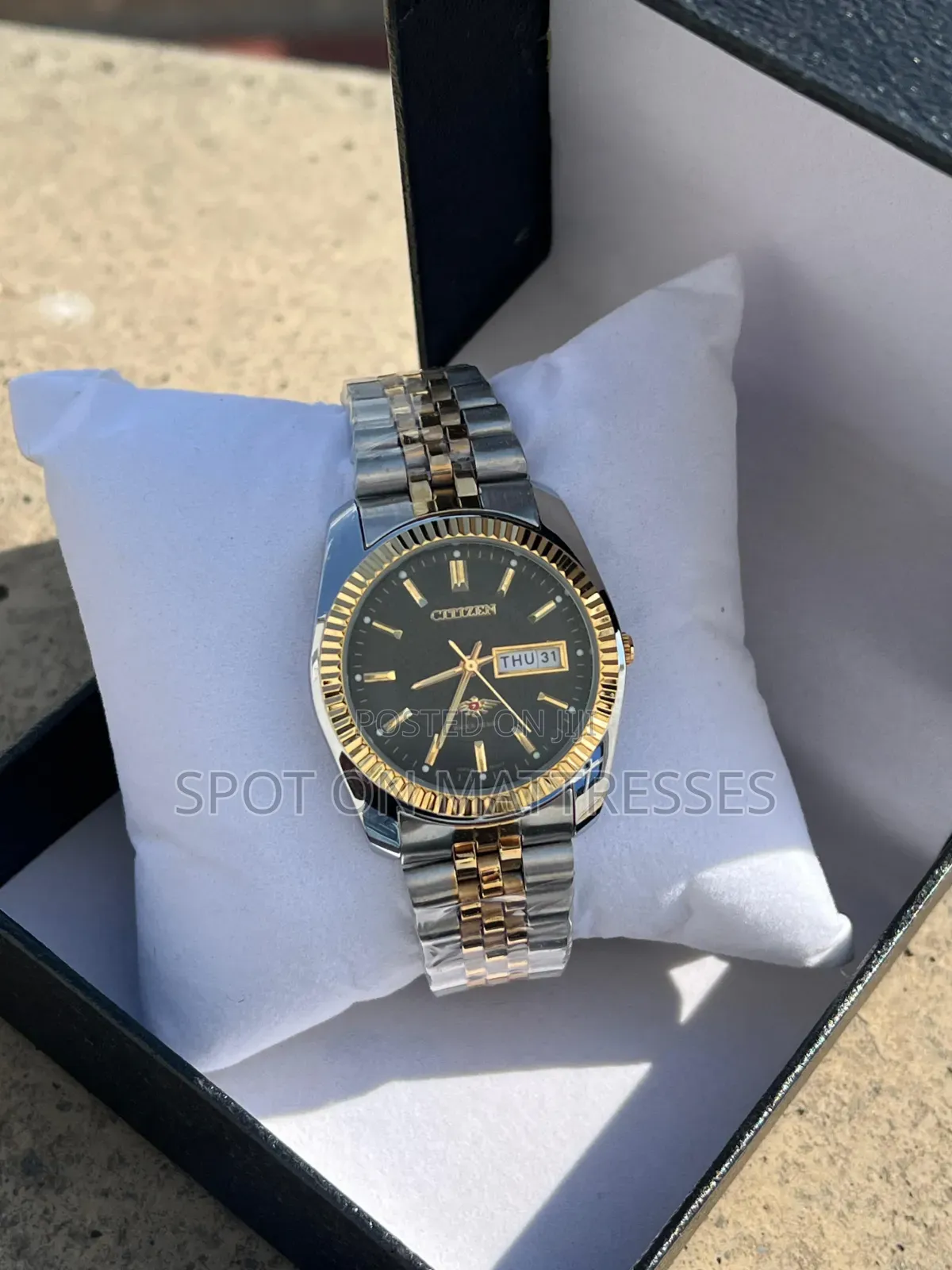 Executive Citizen Watch for Men. Gold/Silver & Black. We Deliver!