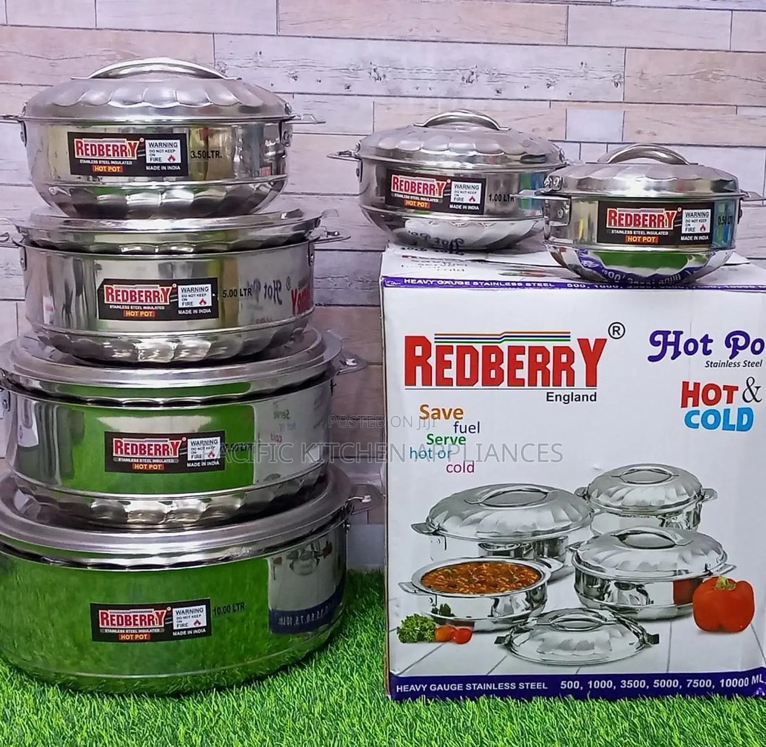 Signatures 6PC Sets Heavy Gauge Hot Pots Serving Dishes