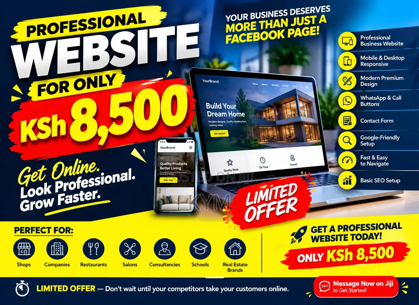 Professional Website for Only KSH 8,500!