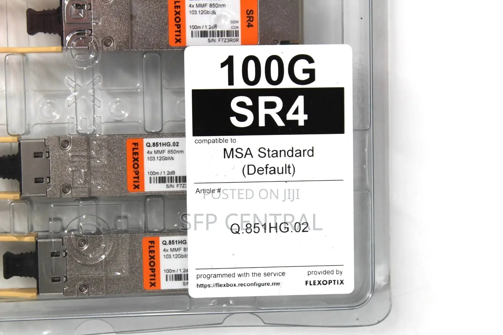 Flexoptix QSFP 100g Sr4 MMF 103.12 Gbit Mpo Transceiver