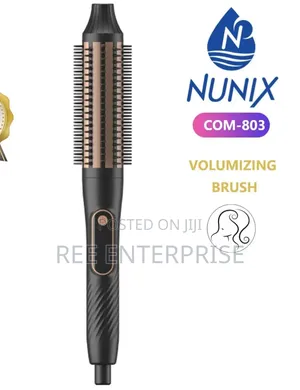 Nunix Ceramic Heated Brush - Curl and Style Heated Brush - Hot Brush