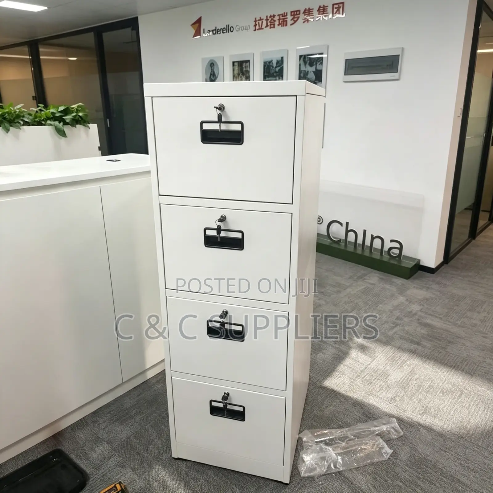 4-Drawer Gym Cabinet With 4 Keys