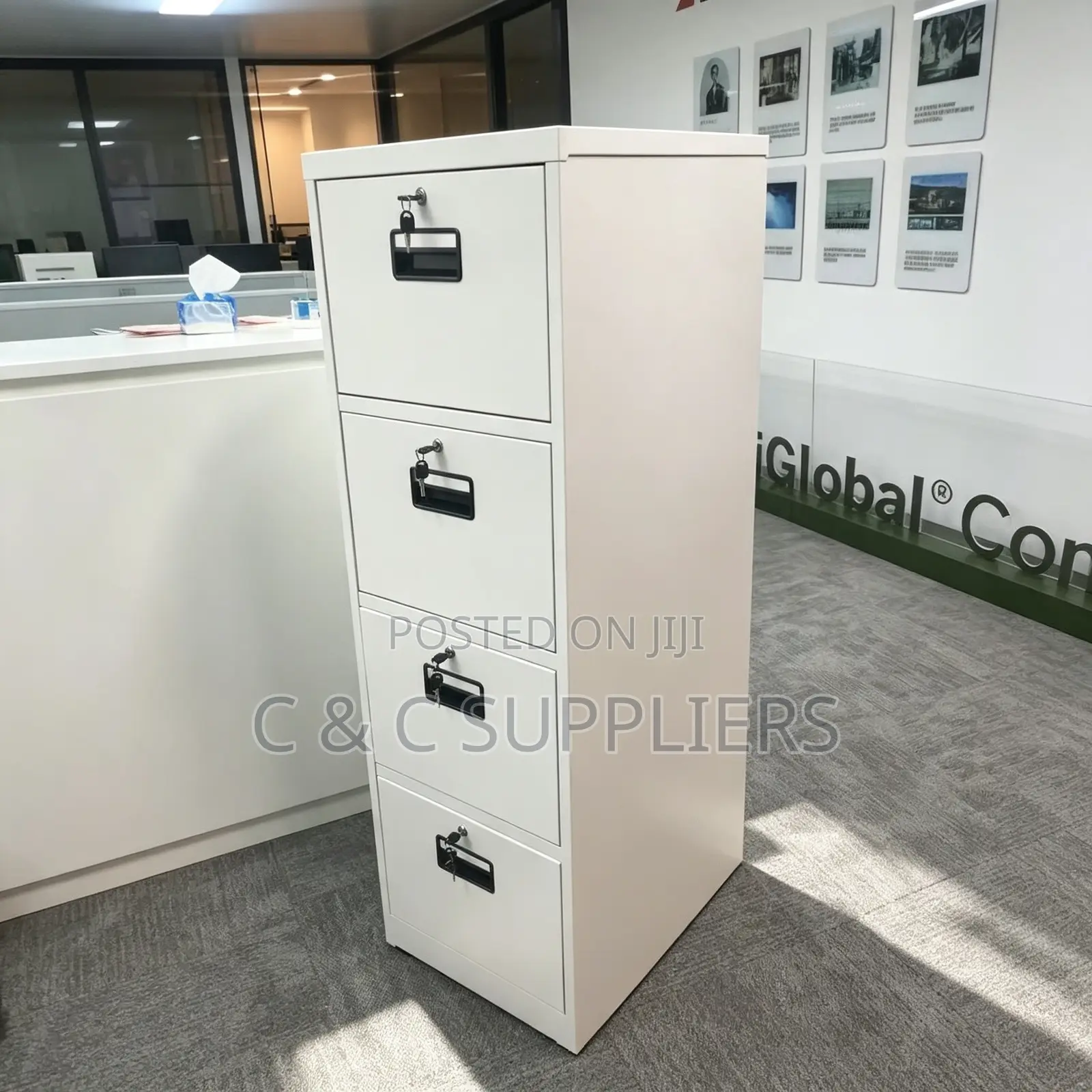 4-Drawer Gym Cabinet With 4 Keys