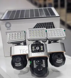 VTS 30 Triple Lens 4g Solar Powered Camera CCTV Camera With Floodlight