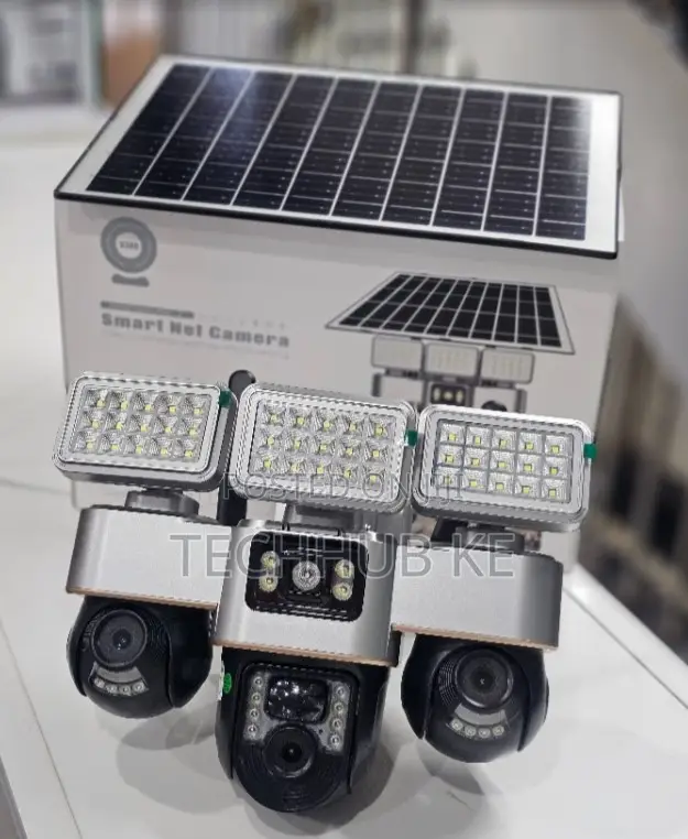 Triple Lens Rotating 4G Solar PTZ Camera – Smart CCTV Security