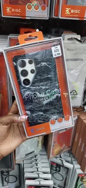 Black-and-White Wave Case by BIGC for the Samsung Galaxy S25 Ultra