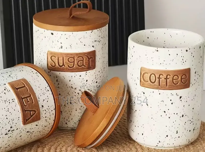 800ML Sealed White Black Dots Ceramic Jar
