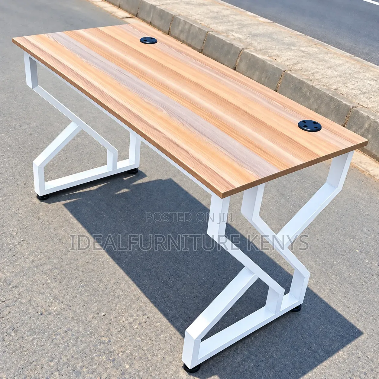 1.2m Modern Black & White Executive Office Desk