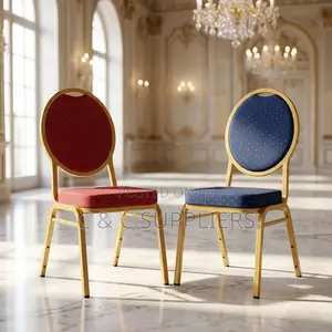 Round-Back Fabric Wedding Chair.