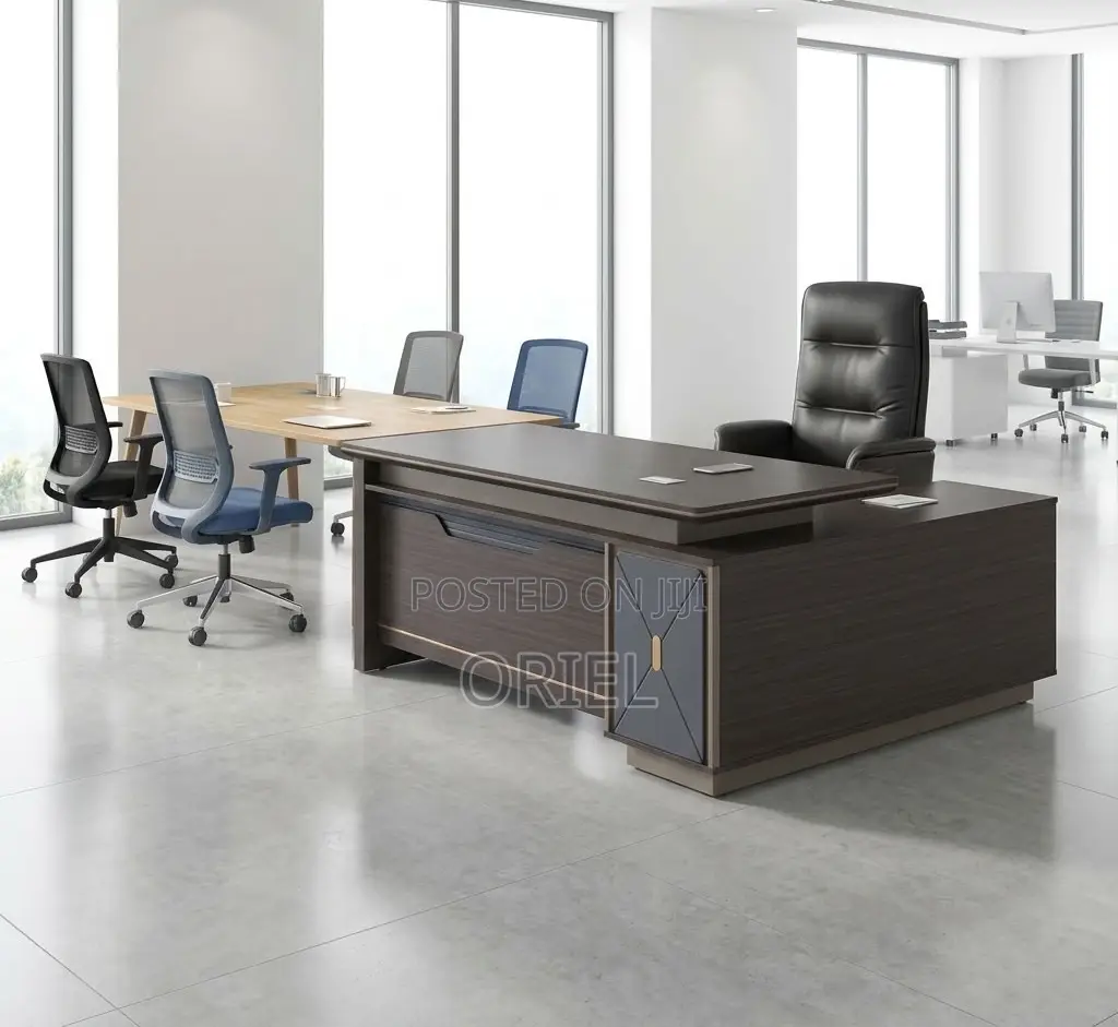 Office Desk : Large L-Shaped Executive Office Desk 2M
